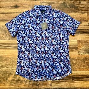 14th and union Tropical print short sleeve top men’s size Large